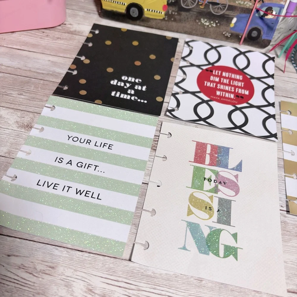 FREE WHEN BUNDLED Happy Planner Decorative Inserts Lot of 5 Planner Decoration